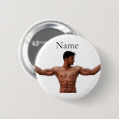 Mannelijke fitness Model Thunder_Cove Ronde Button 5,7 Cm (Voorkant /achterkant)