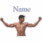 Mannelijke fitness Model Thunder_Cove Sticker (Voorkant)