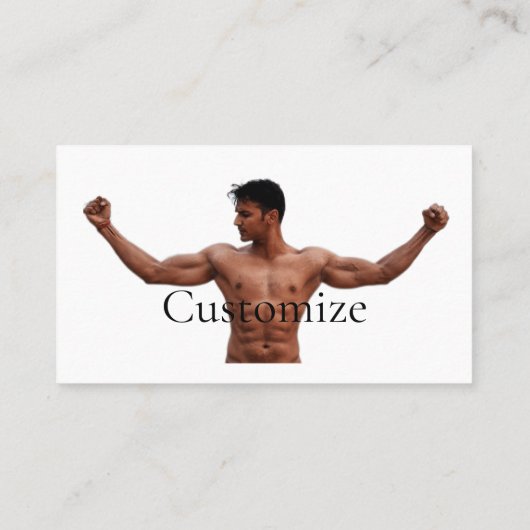 Mannelijke fitness Model Thunder_Cove Visitekaartje (Achterkant)