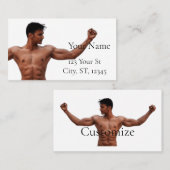 Mannelijke fitness Model Thunder_Cove Visitekaartje (Voorkant / Achterkant)