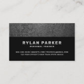 Mannelijke fitness personal trainer ruw donker visitekaartje (Achterkant)