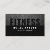 Mannelijke fitness personal trainer ruw donker visitekaartje (Voorkant)
