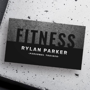 Mannelijke fitness personal trainer ruw donker visitekaartje