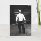  mannelijke Folie Fencer Note Kaart (Voorkant)