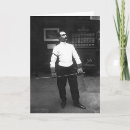  mannelijke Folie Fencer Note Kaart