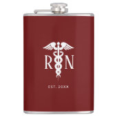 Mannelijke geregistreerde verpleegkundige Caduceus Heupfles (Voorkant)