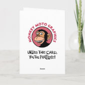 Mannelijke geruststelling 43ste verjaardag kaart (Achterkant)