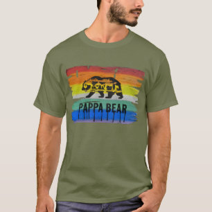 Mannelijke getroubleerde Gay Bear Pride Pappa Beer T-shirt