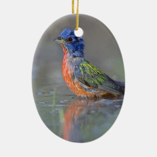 Mannelijke geverfde bundeling keramisch ornament (Achterkant)