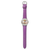 Mannelijke giraffe met polka stip bow horloge (Vlak)