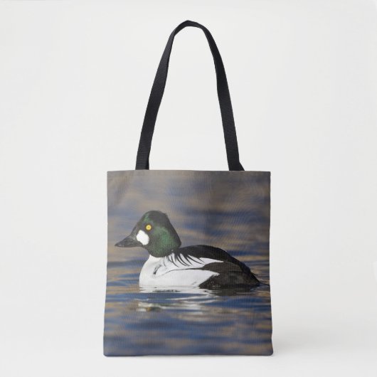 Mannelijke Goldenoogeend Tote Bag (Voorkant)