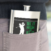 Mannelijke Golf Tee Citaat Cute Monogram Zwart Gro Flacon (Voorbeeld)