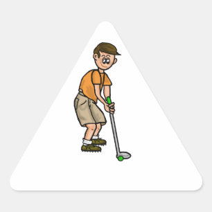 Mannelijke Golfer Naam Tag Stickers