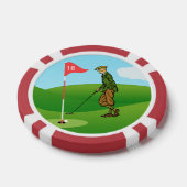 Mannelijke golfers: 1 tikken in & 1 pitching out poker chips (Enkel)