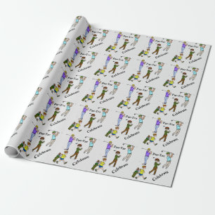 Mannelijke Golfers Par-T-shirt Wrapping Papier