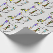 Mannelijke Golfers Par-T-shirt Wrapping Papier (Hoek)