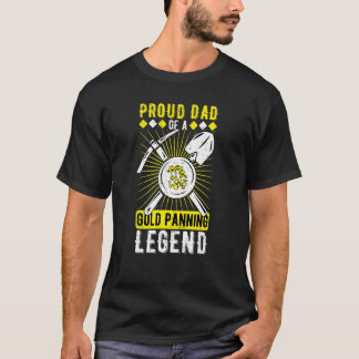 Mannelijke Goudzoekende Prospecteur Trotse Vader V T-shirt
