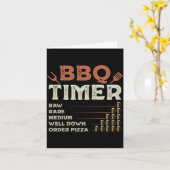 Mannelijke grappige bbq-grill chef grilling master kaart (Gele Bloem)