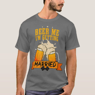 Mannelijke grappige bruidegom bruidsjonkers vrijge t-shirt