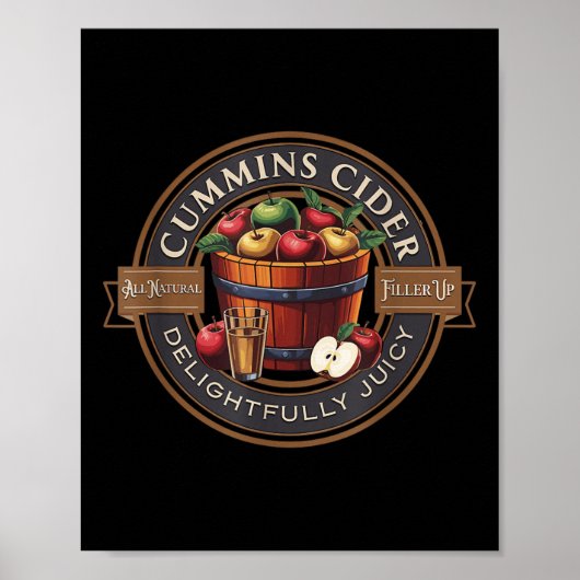Mannelijke Grappige Haul Cummins Cider Poster (Voorkant)