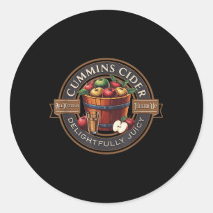 Mannelijke Grappige Haul Cummins Cider Ronde Sticker
