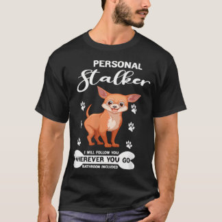 Mannelijke Grappige Hond Chihuahua Liefhebber Pers T-shirt