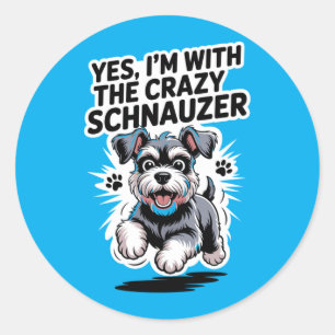 Mannelijke Grappige Schattige Huisdier Hond Met De Ronde Sticker