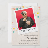 Mannelijke grappige uitnodigingen voor 90e verjaar (Voorkant)