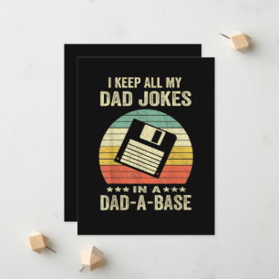Mannelijke grappige vader grappen in dad-a-Base Aankondiging