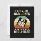 Mannelijke grappige vader grappen in dad-a-Base Aankondiging (Achterkant)