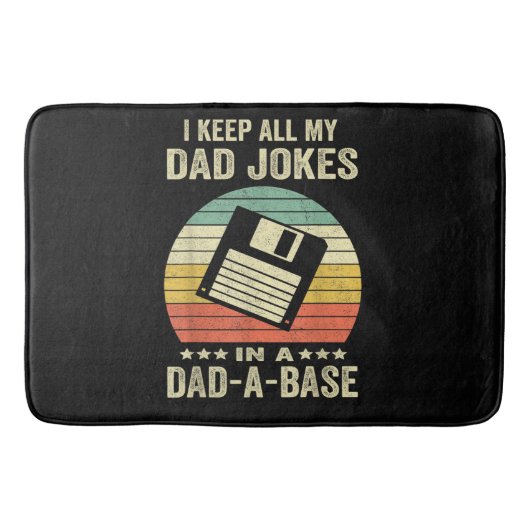 Mannelijke grappige vadergrappen in dad-a-Base Badmat (Voorkant)