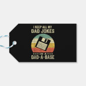Mannelijke grappige vadergrappen in dad-a-Base Cadeaulabel (Achterkant Horizontaal)