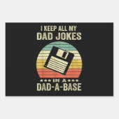 Mannelijke grappige vadergrappen in dad-a-Base Inpakpapier Vel (Voorkant 3)