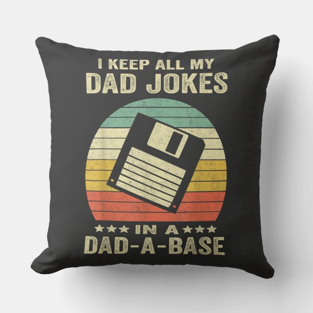 Mannelijke grappige vadergrappen in dad-a-Base Kussen (Voorkant)