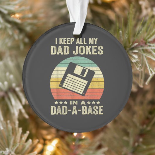 Mannelijke grappige vadergrappen in dad-a-Base Ornament (Boom)