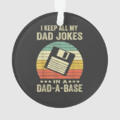 Mannelijke grappige vadergrappen in dad-a-Base Ornament (achterkant)