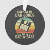 Mannelijke grappige vadergrappen in dad-a-Base Ornament (voorkant)