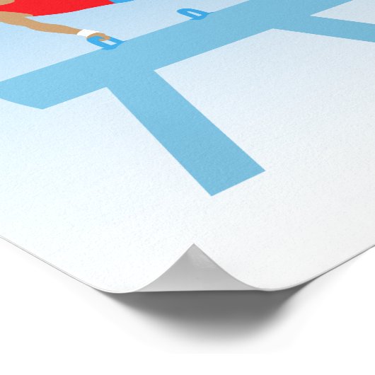 Mannelijke gymnast op Pommel Horse Poster (Hoek)