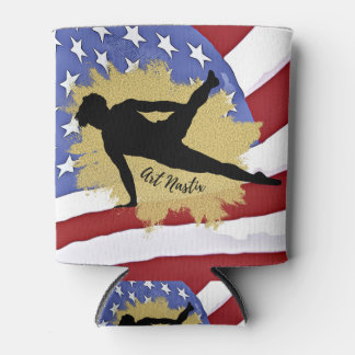 Mannelijke Gymnast Silhouette Art - Amerikaanse vl Blikjeskoeler