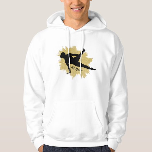 Mannelijke Gymnast Silhouette Art - Amerikaanse vl Hoodie (Voorkant)
