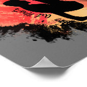 Mannelijke Gymnast Silhouette Art Poster (Hoek)