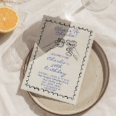 Mannelijke hand getekend voor hem verjaardagsfeest kaart