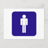 Mannelijke handtekening briefkaart (Voorkant)