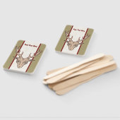 Mannelijke herten hoofd grote gewei tan wit rood g handwaaier (Niet-gemonteerd)