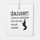 Mannelijke Hip Hop Dancer als een Athlete-plein Keramisch Ornament (Links)