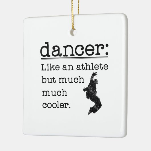 Mannelijke Hip Hop Dancer als een Athlete-plein Keramisch Ornament (Links)