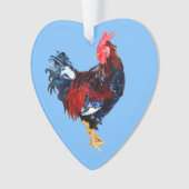 mannelijke hoender, haan ornament (voorkant)