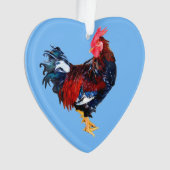 mannelijke hoender, haan ornament (voorkant)