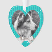 Mannelijke hond of Kat Eerste Kerstfoto Keepomwill Ornament (voorkant)