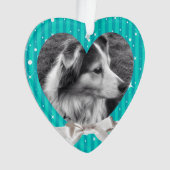 Mannelijke hond of Kat Eerste Kerstfoto Keepomwill Ornament (voorkant)